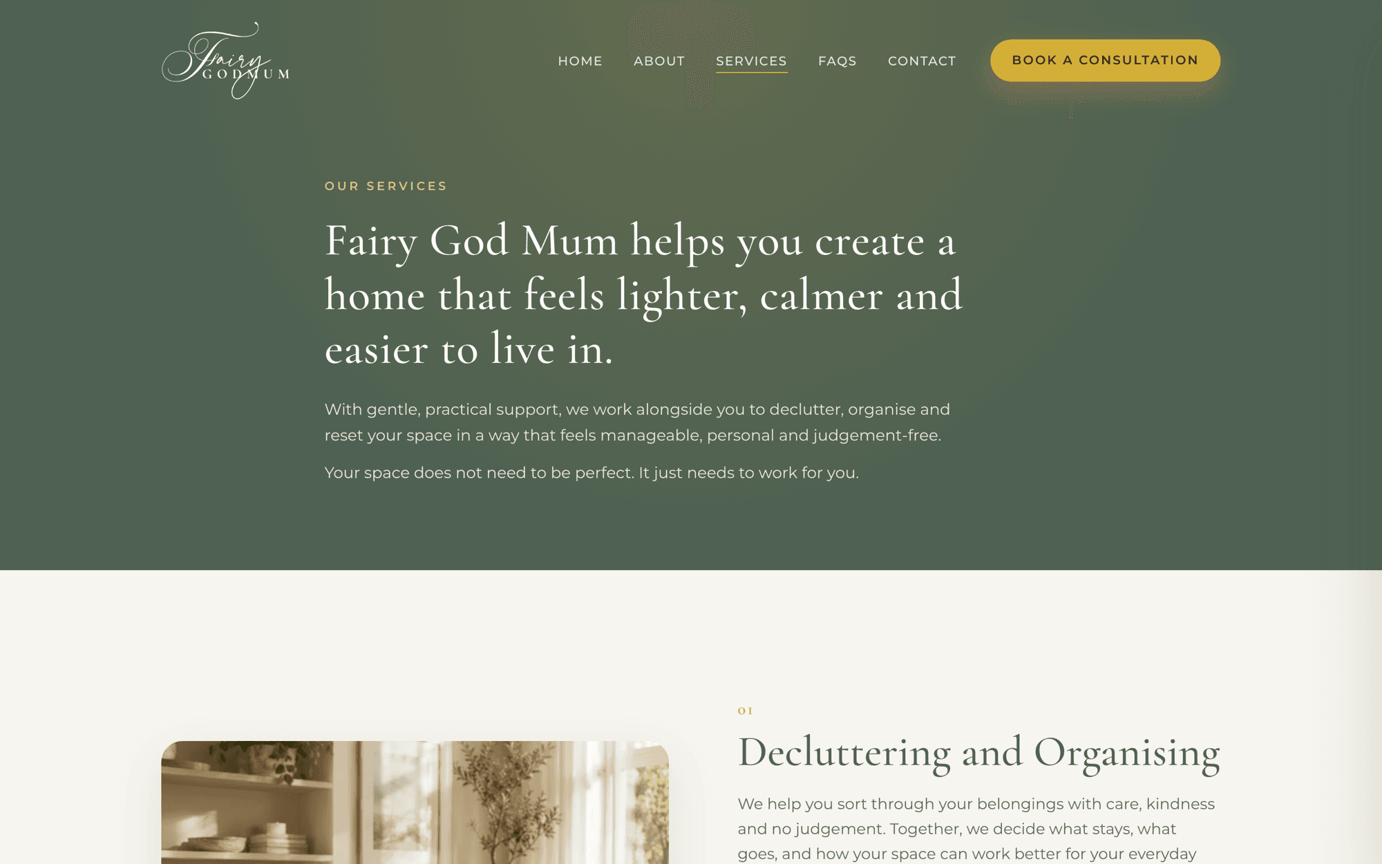 Fairy God Mum services page